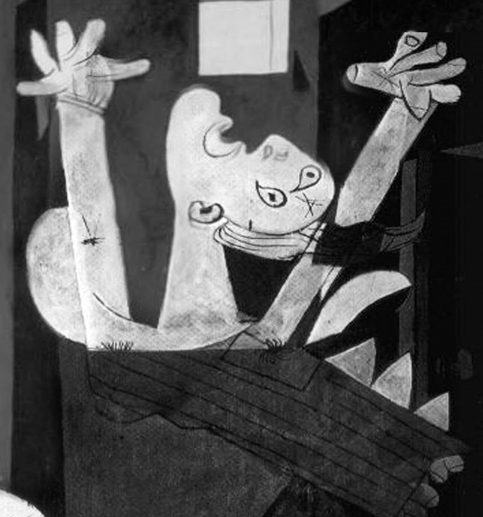 Guernica - Picasso - Homem Fuzilado