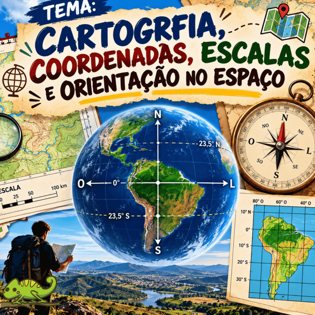 Cartografia, Coordenadas, Escalas e Orientação no Espaço